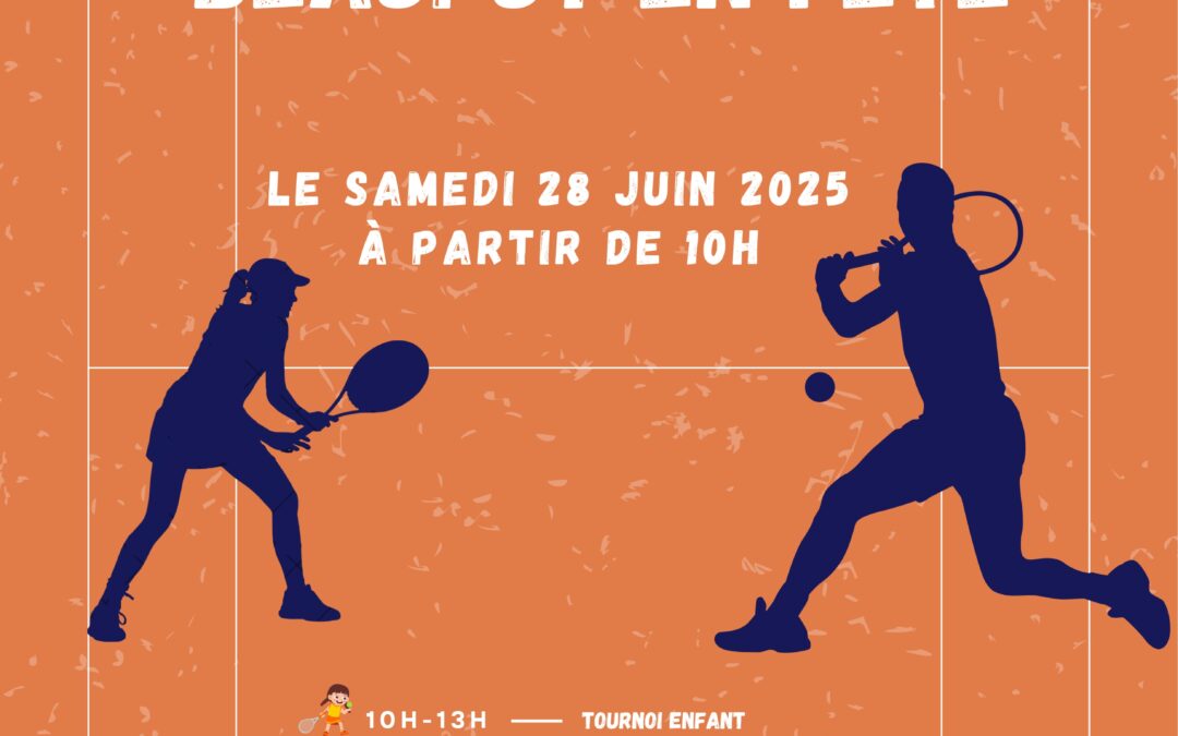 Samedi 28 juin 2025 – à partir de 10h – Tennis fête du club
