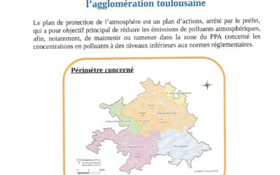 Du 16 octobre au 25 novembre 2025 – Avis d’enquête publique – Révision du plan de protection de l’atmosphère de l’agglomération toulousaine