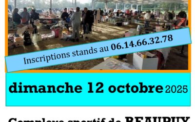 Inscription vide grenier – dimanche 12 octobre 2025