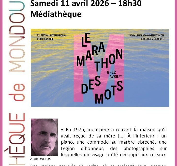 Samedi 11 avril 2026 – 18h30 – Médiathèque de Mondouzil