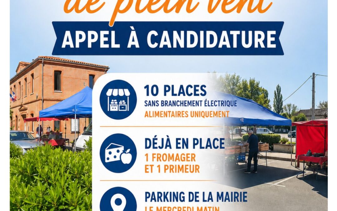 Marché de plein vent – Appel à candidature
