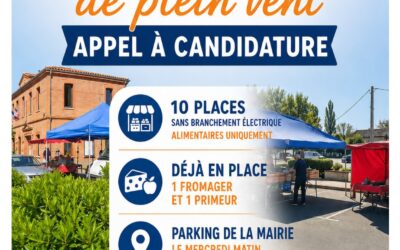 Marché de plein vent – Appel à candidature
