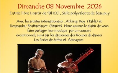 Dimanche 8 novembre 2026 – 18h00 – Salle polyvalente – Le Banian Toulousain présente Diwali