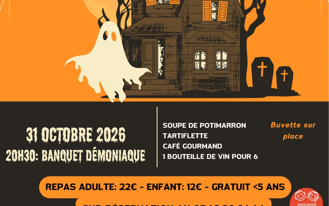 Samedi 31 octobre 2026 – Salle polyvalente – L&rsquo;AEB fête Halloween